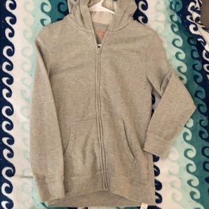 grey zip down jacket